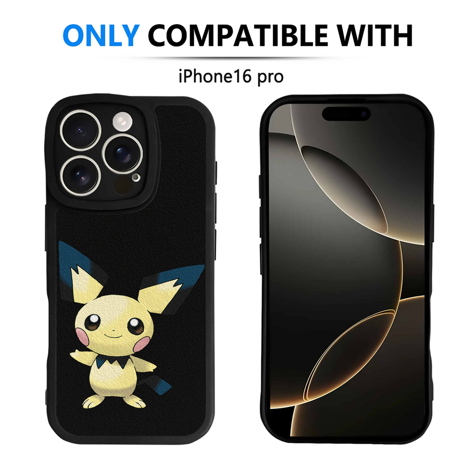 （画像用） ポケットモンスター Pokémon 【iPhone 16シリーズ対応】シリコンスマホケース（レザー調） 材質：シリコン